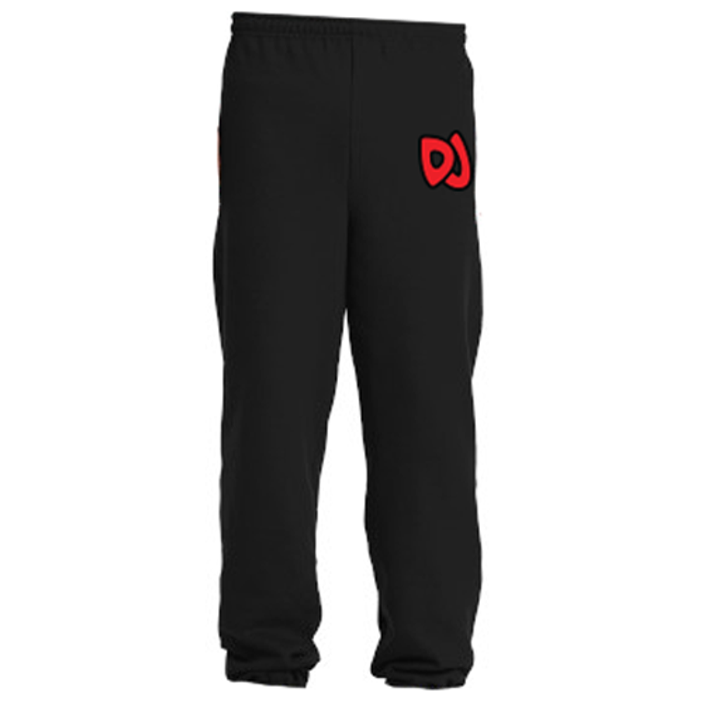 Black DJ Oreo sweats with red DJ logo on front right