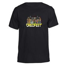 Load image into Gallery viewer, Black DJ Oreo tee shirt with large Oreofest logo on front
