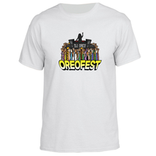 Load image into Gallery viewer, White DJ Oreo tee shirt with large Oreofest logo on front
